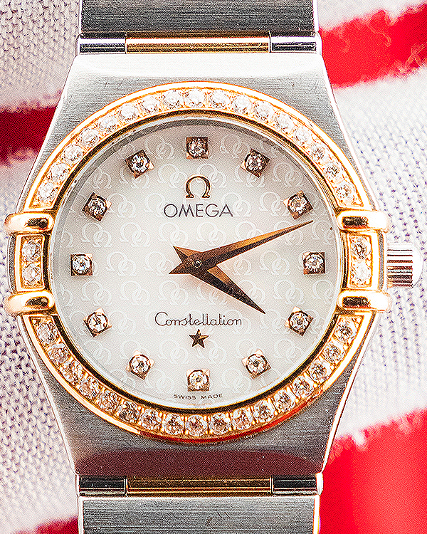 Omega Constellation Ladies 22.5MM Quartz White Dial Two-Tone Bracelet (1360.75.00)