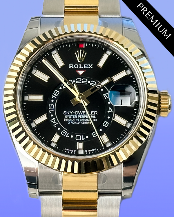 2024 Rolex Sky-Dweller 42MM Black Dial Two-Tone Oyster Bracelet (336933)