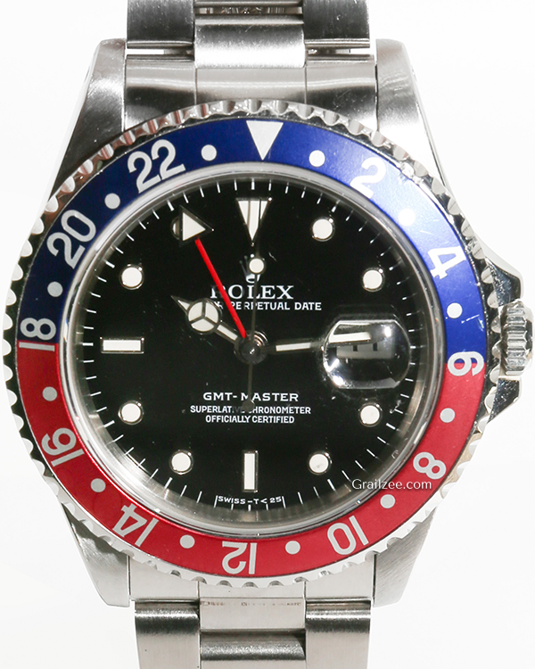 Rolex GMT-Master "Pepsi" 40MM Black Dial Oyster Bracelet (16700)