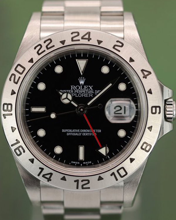 2002 (Y Serial) Rolex Explorer ll 40MM Black Dial Oyster Bracelet (16570)