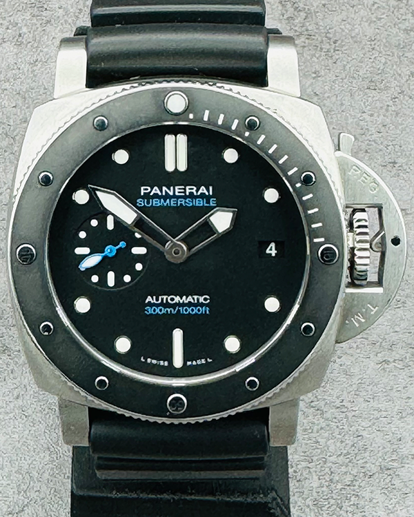 2021 Panerai Luminor Submersible 42MM Black Dial Rubber Strap (PAM00683)