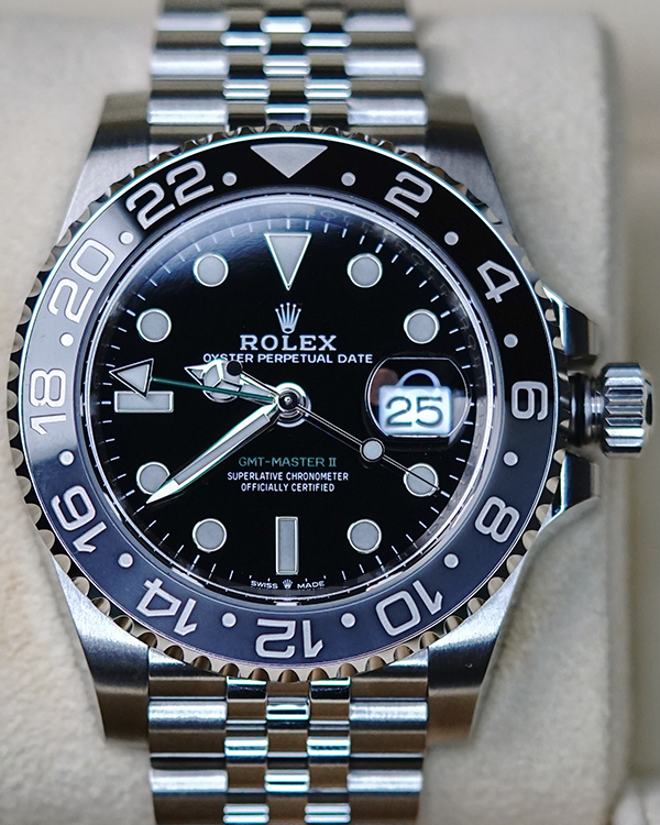 2024 Rolex GMT-Master II "Bruce Wayne" 40MM Black Dial Jubilee Bracelet (126710GRNR)