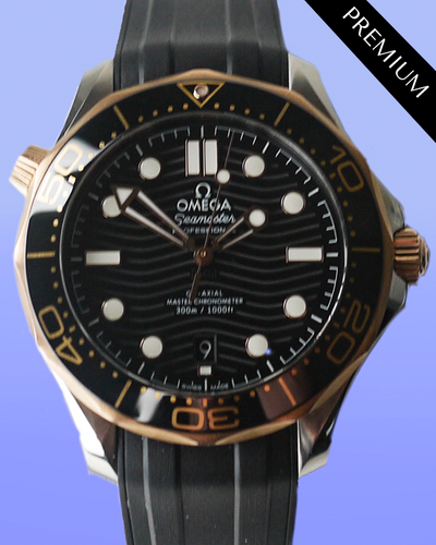 2020 Omega Seamaster Diver 300M 42MM Black Dial Rubber Strap (210.22.42.20.01.002)