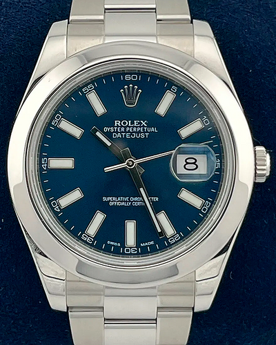 Rolex Datejust II 41MM Blue Dial Oyster Bracelet (116300)