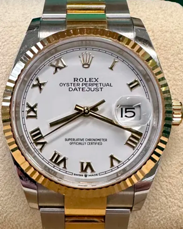 2019 Rolex Datejust 36MM White Dial Two-Tone Bracelet (116233)