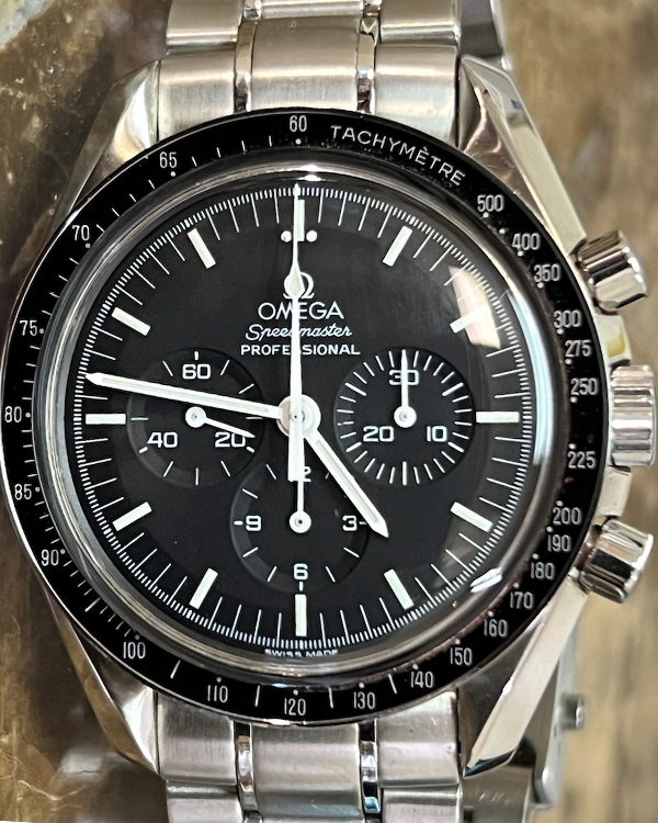 Omega Speedmaster Professional Moonwatch 42MM Black Dial Steel Bracele ...