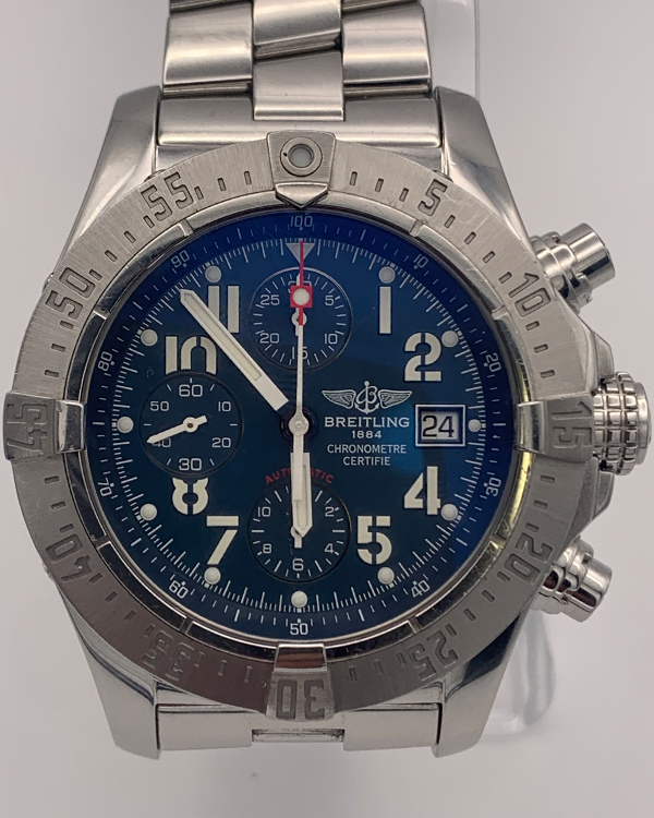 2012 Breitling Avenger Skyland 45MM Blue Dial Steel Bracelet (A13380)