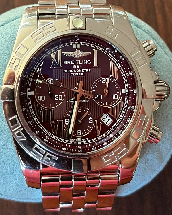 Breitling Chronomat 44MM Brown Dial Steel Bracelet (AB0110)