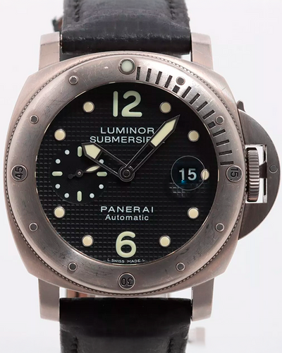 2007 Panerai Luminor Submersible 44MM Black Dial Leather Strap (PAM00025)