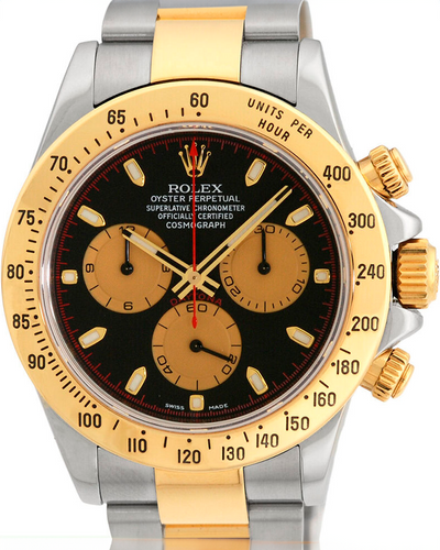 2002 (Y Serial) Rolex Cosmograph Daytona 40MM Black Dial Two-Tone Bracelet (116523)