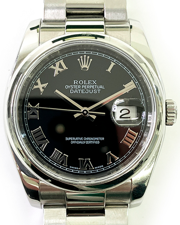 2008 Rolex Datejust 36MM Black Dial Oyster Bracelet (116200)