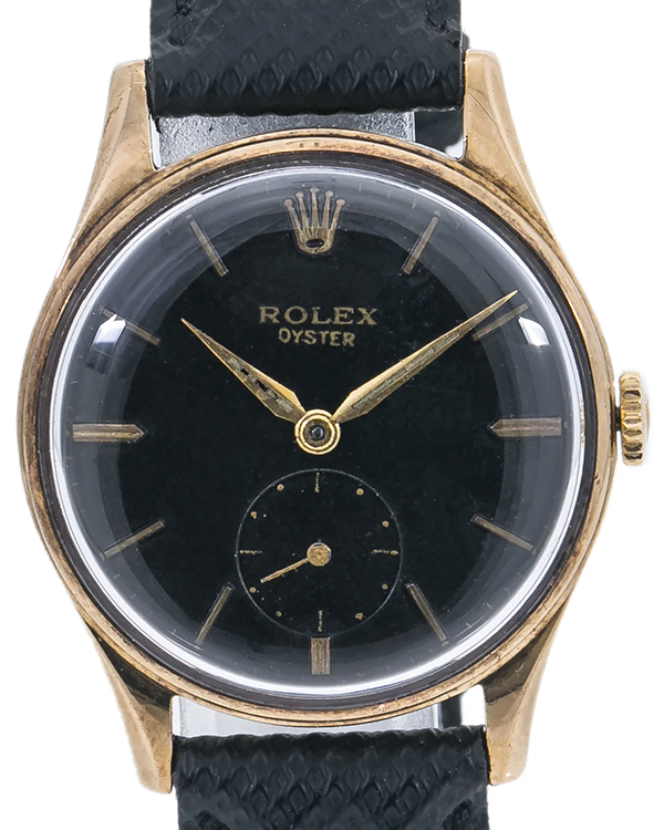 Rolex Oyster Precision 31MM Black Dial Leather Bracelet (12868)