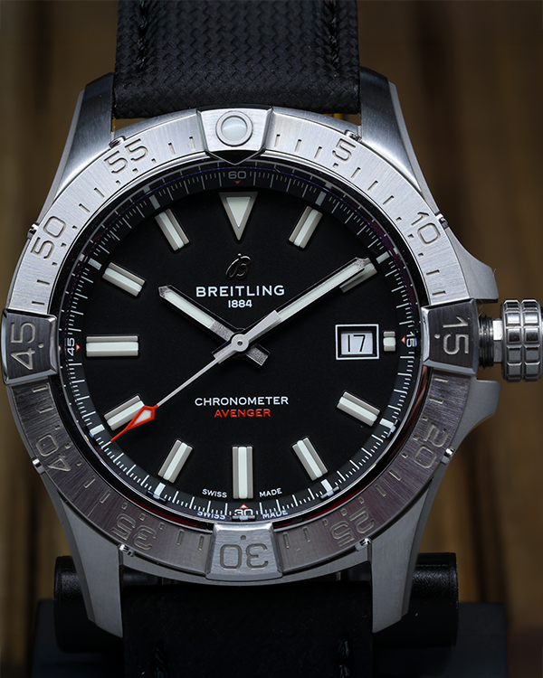 2024 Breitling Avenger 42MM Black Dial Textile Strap (A17328101B1X1)