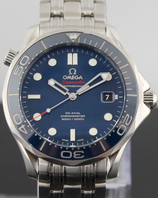 2014 Omega Seamaster Diver 300M 41MM Blue Dial Steel Bracelet (212.30.41.20.03.001)