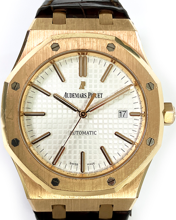 2012 Audemars Piguet Royal Oak Selfwinding 41mm Rose Gold White Dial (15400OR.OO.D088CR.01)