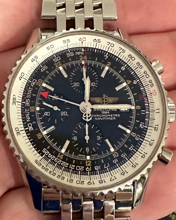 2018 Breitling Navitimer World GMT Chronograph 46MM Black Dial Steel Bracelet (A24322)