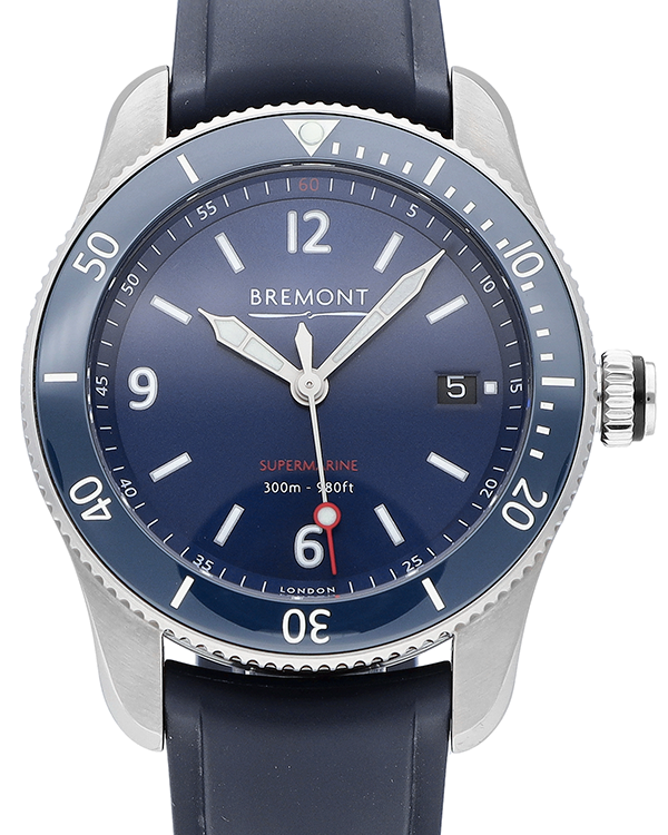 Bremont Supermarine S300 40MM Blue Dial Rubber Strap (S300-BL-R-S)