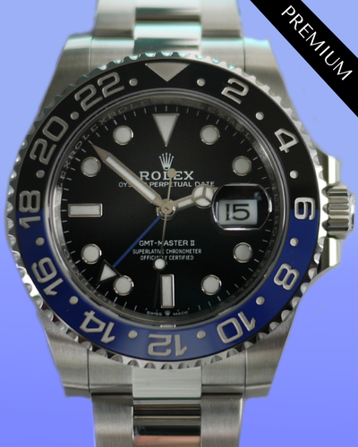 2024 Rolex GMT-Master II "Batman" 40MM Black Dial Oyster Bracelet (126710BLNR)