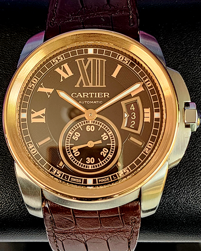 2019 Cartier Calibre De Cartier 42MM Brown Dial Leather Strap (W7100051)