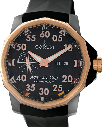 Corum Admiral’s Cup Competition 48MM Black Dial Rubber Strap (947.931.05)
