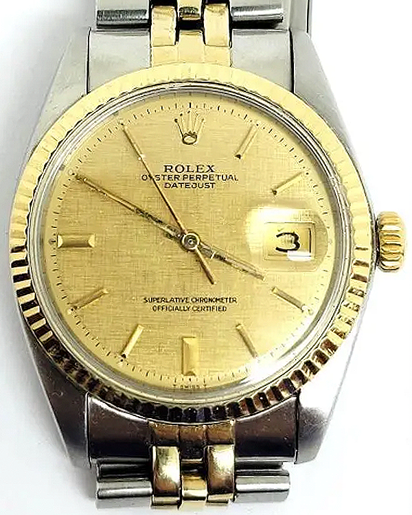 Rolex Datejust Vintage 36MM Champagne Dial Two-Tone Jubilee Bracelet (1601)