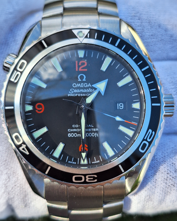 2007 Omega Seamaster Planet Ocean 600M 45.5MM Black Dial Steel Bracelet (2200.51.00)