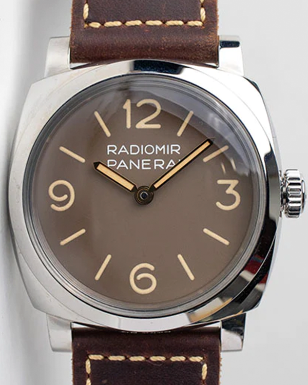 2018 Panerai Radiomir 1940 3 Days Acciaio 47MM Brown Dial Leather Strap (PAM00662)