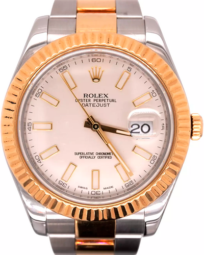 Rolex Datejust II 41MM White Dial Two-Tone Bracelet  (116333)