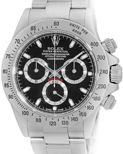 2005 (F Serial) Rolex Cosmograph Daytona 40MM Black Dial Steel Bracelet (116520)