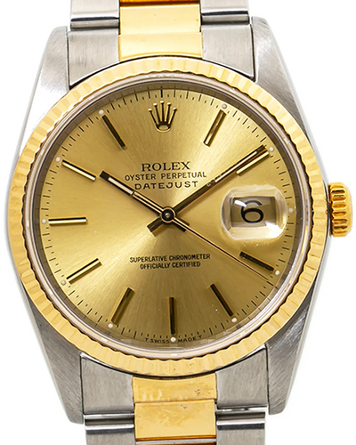 Rolex Datejust 36MM Champagne Dial Two-Tone Bracelet (16233)