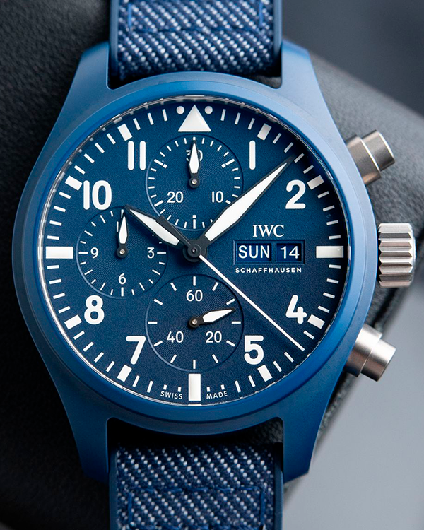 2024 IWC Schaffhausen Pilot 41.9MM Blue Dial Textile Strap (IW389404)