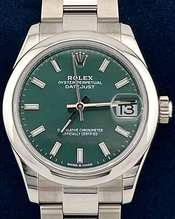 2022 Rolex Datejust 31MM Green Dial Oyster Bracelet (278240)