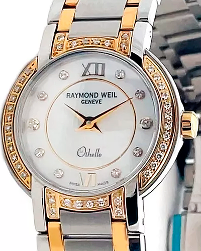 Raymond Weil Othello 25MM Quartz Diamond Mother Of Pearl Dial Two-Tone Bracelet (2320-STS-00985)