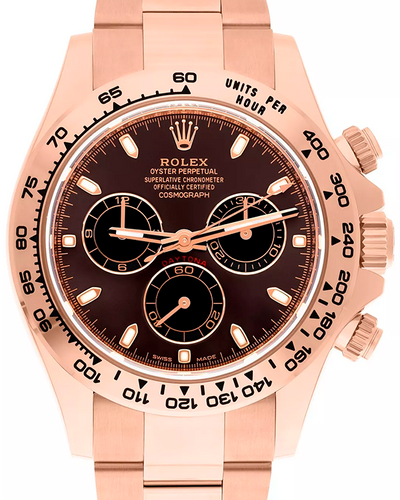 2022 Rolex Cosmograph Daytona 40MM Chocolate Dial Everose Gold Oyster Bracelet (116505)