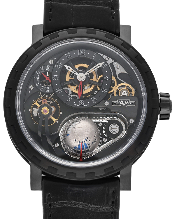 2024 Dewitt Academia Hour Planet 46MM Skeleton Dial Leather Strap (AC.GMT.002)