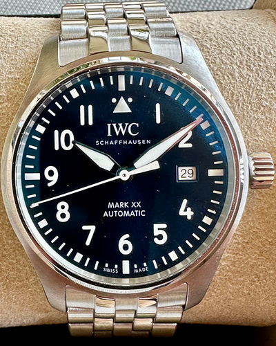 2023 IWC Schaffhausen Pilot Mark XX 40MM Blue Dial Steel Bracelet (IW328204)
