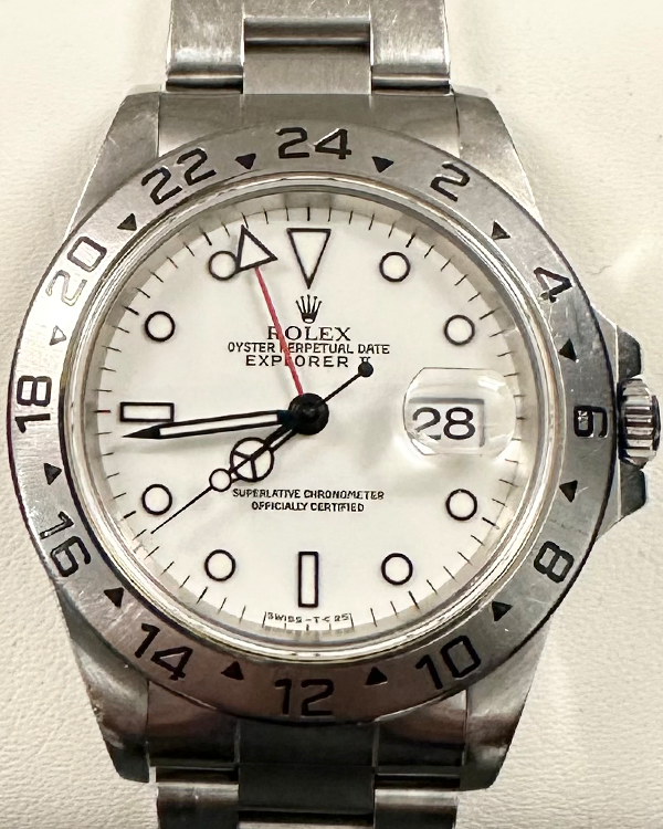 Rolex Explorer II "Polar" 40MM White Dial Steel Bracelet (16570)