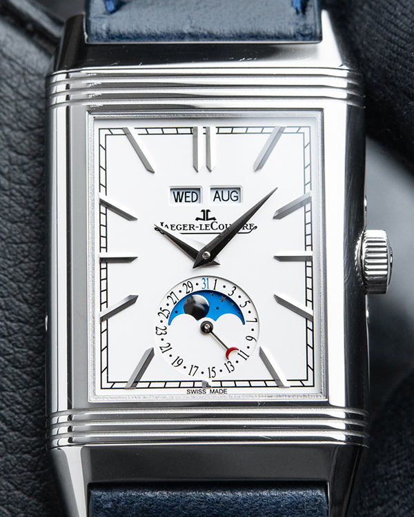 2024 Jaeger-LeCoultre Reverso 29.9x49.4MM White and Blue Dial Leather Strap (Q3918420)