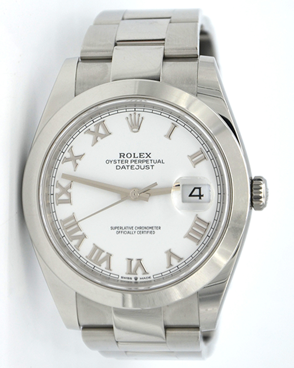 2020 Rolex Datejust 41MM White Dial Oyster Bracelet (126300)