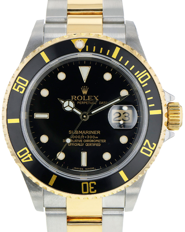 Rolex Submariner Date 40MM Black Dial Two-Tone Bracelet (16613)