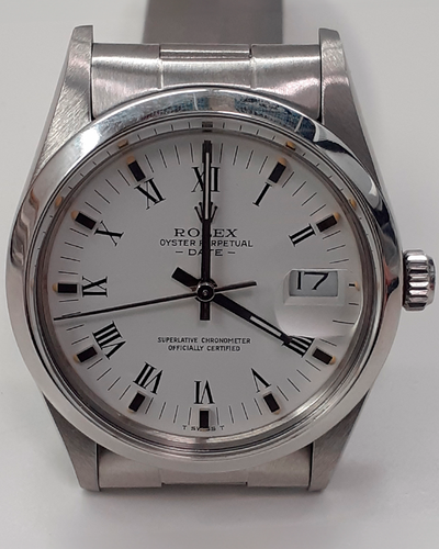 Rolex Oyster Perpetual 34MM White Dial Steel Bracelet (15000)