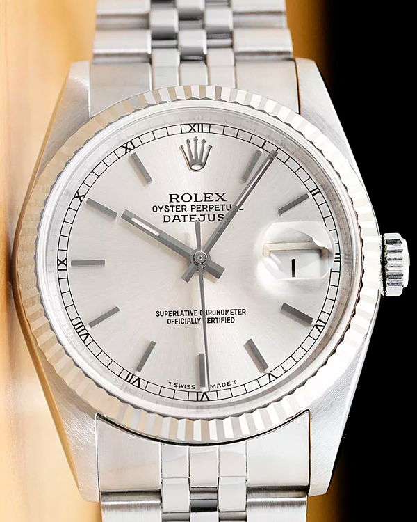 Rolex Datejust 36MM Silver Dial Jubilee Bracelet (16234)