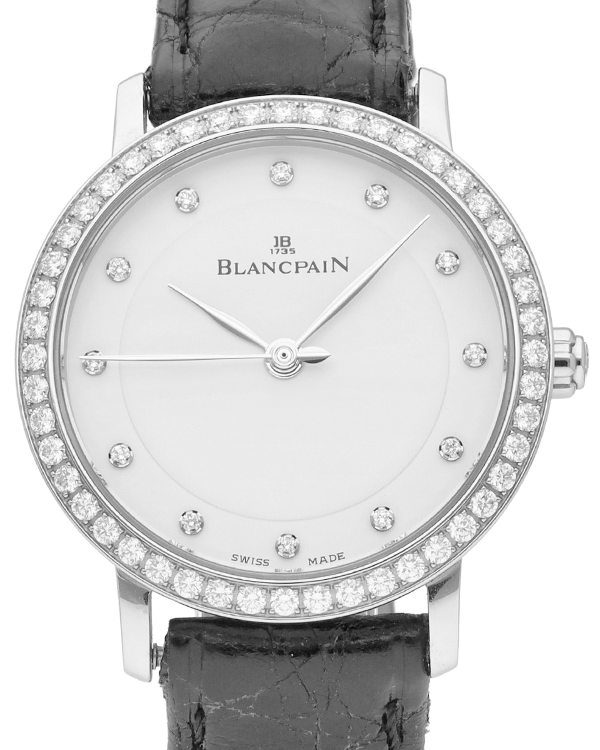 Blancpain Villeret Ultra-Slim 29MM Silver Dial Aftermarket Leather Strap (6102-4628-95A)