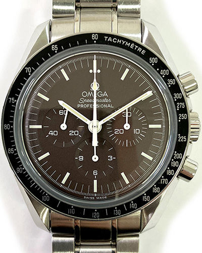 2011 Omega Speedmaster Moonwatch 42MM Chocolate Dial Steel Bracelet (311.30.42.30.13.001)