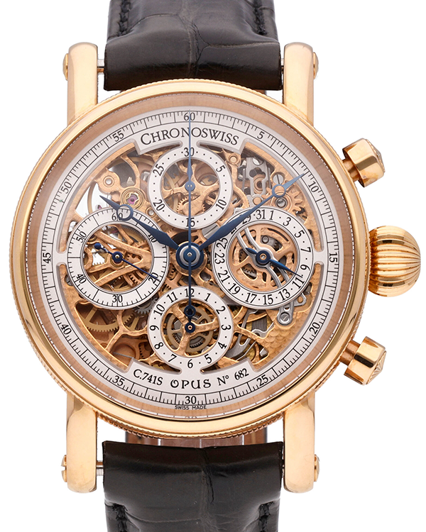 2024 Chronoswiss Opus Skeleton Chronograph 41MM Skeleton Dial Leather Strap (CH-7541-R)