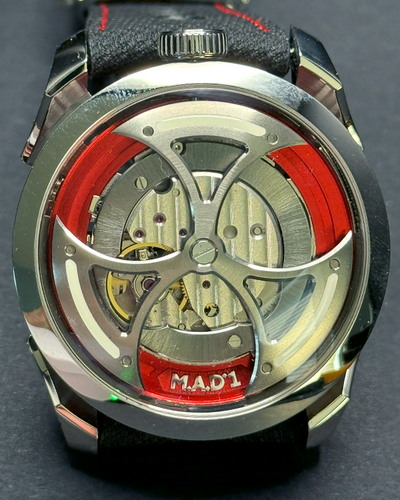 2023 MB&F MAD 1 Edition Red 42MM Skeleton Dial Leather Strap (M.A.D.1)