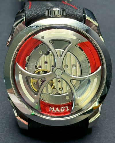 2023 MB&F MAD Edition 1 Red 42MM Skeleton Dial Leather Strap (M.A.D.1)