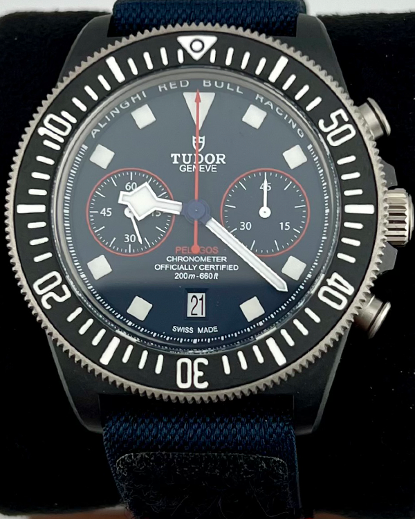 No reserve - 2024 Tudor Pelagos Alinghi Red Bull Racing 43MM Blue Dial Textile Strap (25807KN)