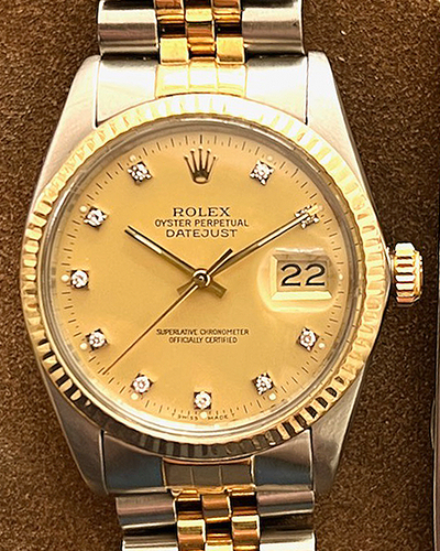 Rolex Datejust 36MM Lemon Dial Two-Tone Jubilee Bracelet (16013)