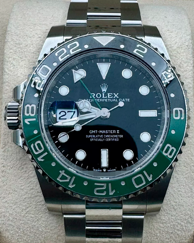 2024 Rolex GMT-Master II "Sprite" 40MM Black Dial Oyster Bracelet (126720VTNR)